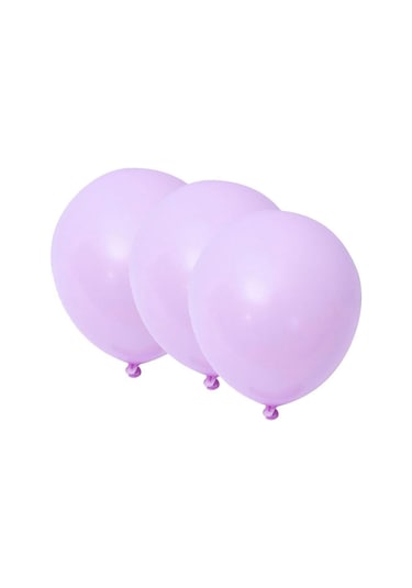 Lila Makaron Pastel 10 Adet Helyum Uyumlu Balon+lila Makaron Balo