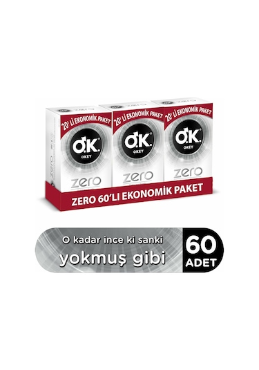 Okey Zero Prezervatif 60'lı