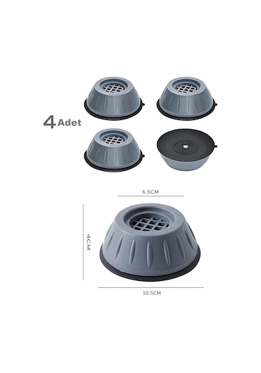 Beyaz Eşya Çamaşır Makinesi Titreşim Önleyici Vantuzlu Ayak 8Adet - 533274538