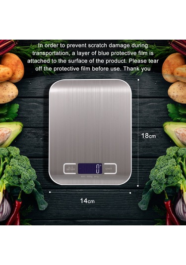 Moveevo Gümüş Mutfak Terazi, Şarjlı & Pil Desteği, 10kg/1g Hassasiyet, Abs+paslanmaz Çelik, 48 Saat Kullanim Süresi Gümüş