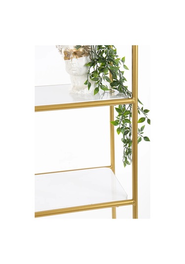 Hestia Gold Metal 4 Katlı Kitaplık Gold