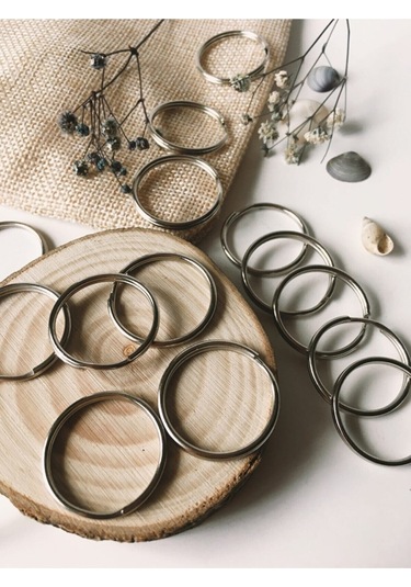 2.5cm Çift Sıra Zincirsiz Anahtarlık Halkası 100 Adet