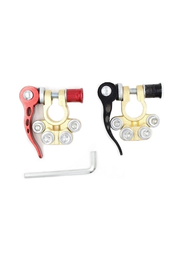 Jianan 2 Adet Hızlı Bırakma Akü Kutup Başları Araba Akü Terminali Kapatma Konektörleri Tekne Yarışlı Utv Traktör Kamyon Için