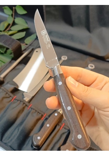 Ahşap El Yapımı Kılıflı Sürmene Şef Bıçakları Seti Et, Ekmek, Sebze, Mutfak, Kurban Şeflik Seti Hadn Çok Renkli