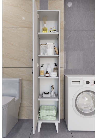 Tandem Çok Amaçlı Dolap Banyo Dolabı Beyaz Beyaz