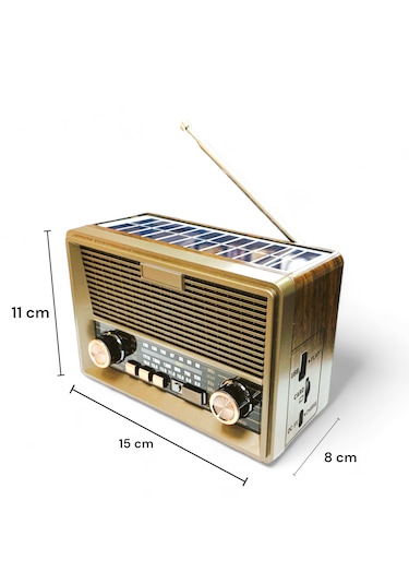 Royaltrend RT-569 Güneş Panelli Nostaljik Mini Radyo