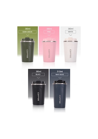 Ulzyvf Paslanmaz Çelik Seyahat Kahve Termosu - Sızdırmaz Koyu Mavi, Taşınabilir Koyu Mavi