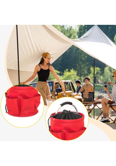 Suntek Ev, Bahçe, Seyahat Ve Diğer Amaçlar İçin Kulplu Kırmızı