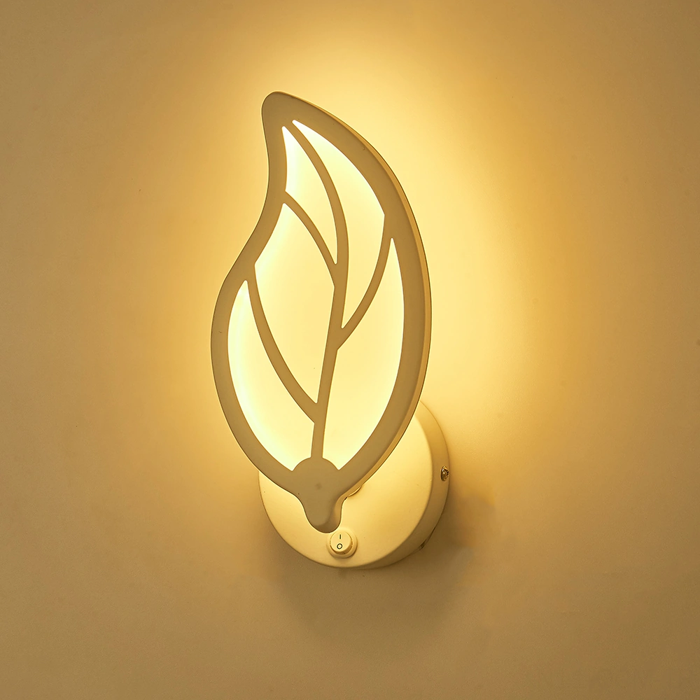 Qingmipy 3000k Isı Beyaz Led Duvar Lambası, 10w Enerji Tasarruflu, 85-265v Geniş Voltajlı, Anahtarlı Bağlantı Tipi, 3061 Modeli Ilık Beyaz