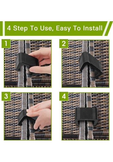 Lebihmurah 4577 Açık Veranda Hasır Mobilya Klipsleri, Parçalı Rattan Kanepe Mobilya Klipleri, Sandalye Klipleri, Bahçe Mobilya Bağlantı Elemanları