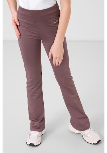 Tommylife Gül Kurusu Esnek Standart Fit Basic Performans İspanyol Paça Kız Çocuk Tayt - 75193 Gül Kurusu