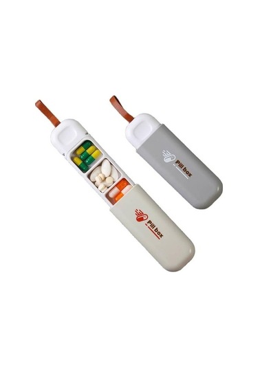 Likeable 2 Adet Taşınabilir Hap Kutusu, Mini Küçük Taşınabilir Ilaç Hap Paketleme Kutusu