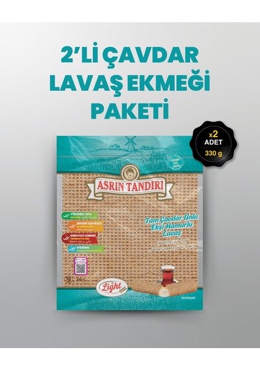 2'li Paket 2 Paket Ekşi Hamurlu Çavdar Lavaş Ekmeği