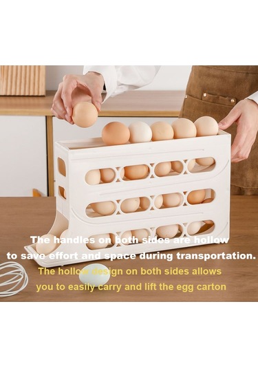 Moveevo Mutfak İçin Otomatik Yuvarlanan 30 Yumurta Kapasiteli, Slim Tasarım, Soğutucu Kapısı Uyumlu, Gıda Seviyesi Depolama Kutusu - Krem Beyaz 1 Adet Krem Moveevo Mutfak İçin Otomatik Yuvarlanan 30 Yumurta Kapasiteli, Slim Tasarım, Soğutucu Kapısı Uyumlu, Gıda Seviyesi Depolama Kutusu - Krem Beyaz 1 Adet Krem