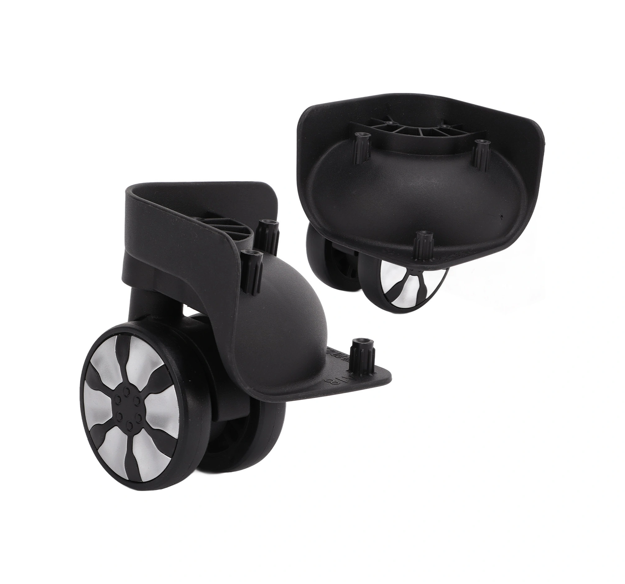 Vkemall Siyah Nylon Vagon Kasa Tekerlekleri, Gürbüz Ve Sessiz, 5.3cm Çapı, Kolay Kurulum, 2 Adet A78