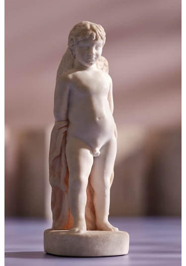 Eros Cam Granüllü Mermerit Heykel Küçük Boy