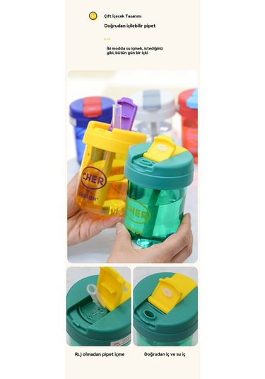 Jian Fan Yazöğrencisi Taşı Olabilir Plastik Bardak Mavi Mavi