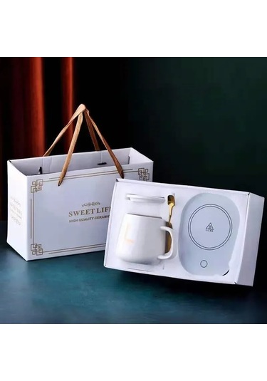 Kahve Kupa Isıtıcı Ped Bardak Isıtıcı Coaster Sabit Sıcaklık Isıtma Usb Green Pad No Cup Usb Yeşil