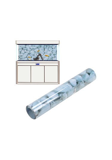 Moveevo Pvc Akvaryum Arka Plan Sticker 3d Taş Desenli 61x41cm - Otomatik Yapıştırıcı, Dayanıklı, Renk Kaybı Olmayan Su Tankı Dekorasyonu