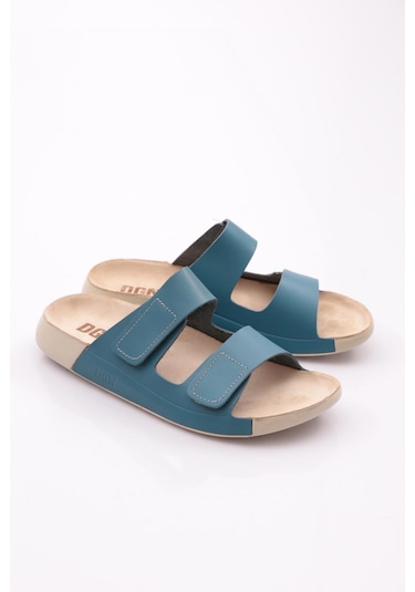 Dgn P27 Kadin Çift Bantli Terlik P27-1512-R1161 Mavi