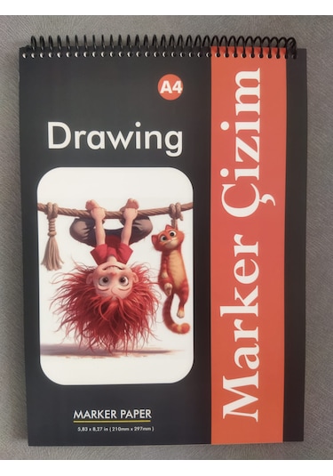 Koala Marker Çizim Defteri , Çizim Defteri, A4 Boyutunda Beyaz