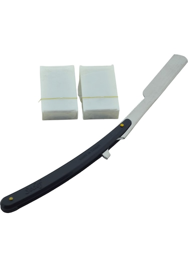 Sedef Siyah Tıraş Usturası + Tam Jilet 10'lu