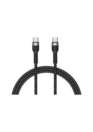 Mobilefix Siyah Shira Serisi Type-c To Type-c Pd Kablo 1 Metre