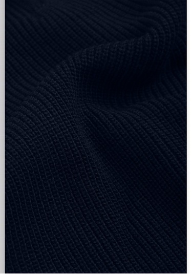 Deepsea Erkek Lacivert Yarım Fermuarlı Oversize Kesim Triko Kazak %100 Pamuk, Yumuşak Dokulu Örgü Kazak 2608511 Lacivert