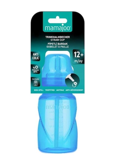 Mamajoo Pipetli Bardak 270 Ml / Mavi