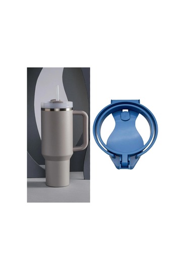 Suntek Bardak Tutucu İçki Ataşmanı Delik Çanta Plaj Tote Mavi