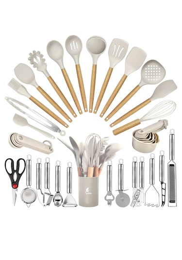 Marselis Isıya Dayanıklı Yanmaz Yapışmaz Spatula Mutfak Seti