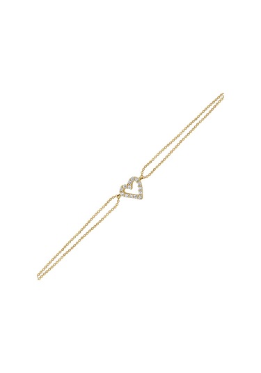 Altınsepeti Altın Minik Taşlı Kalpli Bileklik As212bl