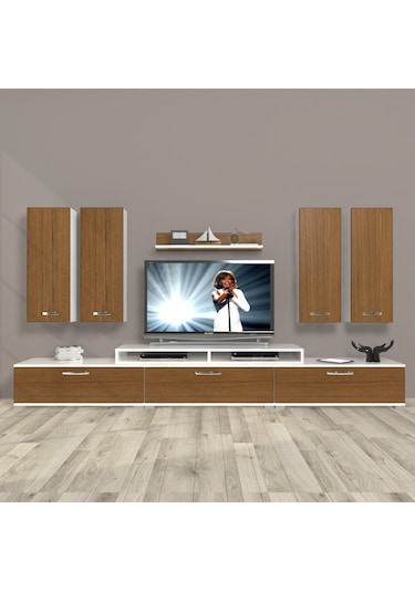 Decoraktiv Ekoflex 8d Slm Tv Ünitesi Tv Sehpası Beyaz - Ceviz