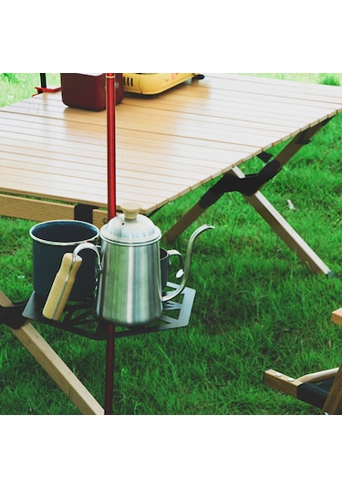 Lixada Lixada Taşınabilir Işık Direği Tepsisi Hafif Paslanmaz Siyah