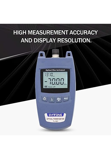 Springsun Tl-520 Yüksek Hassasiyetli Mini Optik Güç Ölçer Fiber Optik Test Cihazı Evrensel Model -70+10 Pil Olmadan
