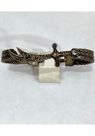 Kelepçeli Kı Lıç Gümüş Erkek Bileklik F16002099