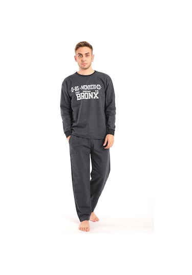 Erkek Kalın Kışlık Cepli Pijama Takımı Tampap D-85 - 445343005