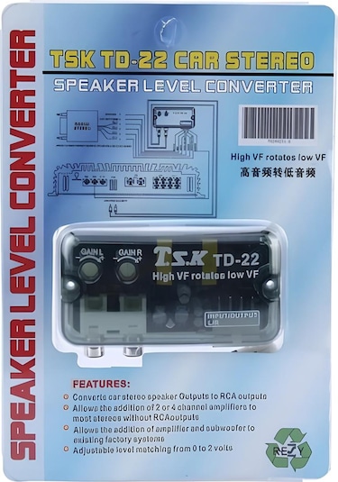 Oto Teyp Tsk Td22 Amfi Deck Cevirici Anfi Tetikleyicili Konver...