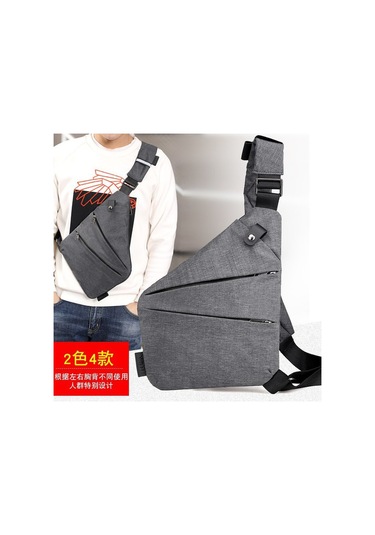 Hangfox Erkek Outdoor Spor Çanta: Anti-çalınma, Su Geçirmez, Hafif, Yolculuk Ve Koşu İçin Siyah Sol Göğüs Çantası Siyah