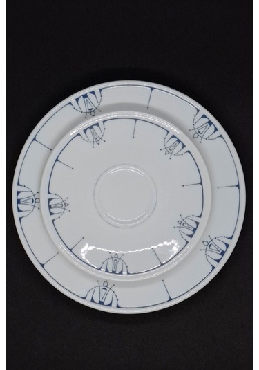 Gunther Lambert Koleksiyonu Vintage Çay Fincanı 3 Parça 180 Ml Mavi-beyaz