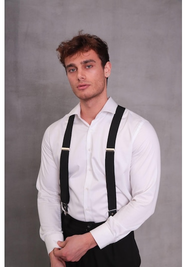 Cottonlab Erkek Siyah Pantolon Askısı