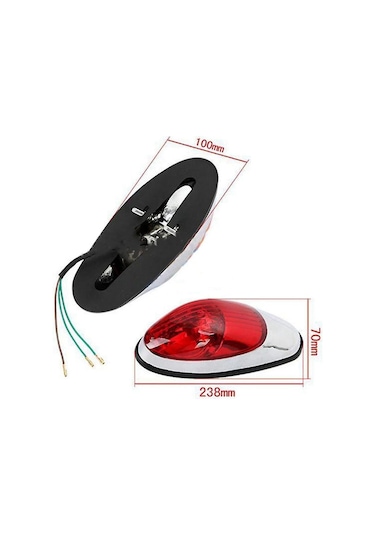 Yifomall Honda Shadow İçin Parlak Kırmızı Arka Fren Ve Stop Lambası - 12v Motosiklet Aydınlatma