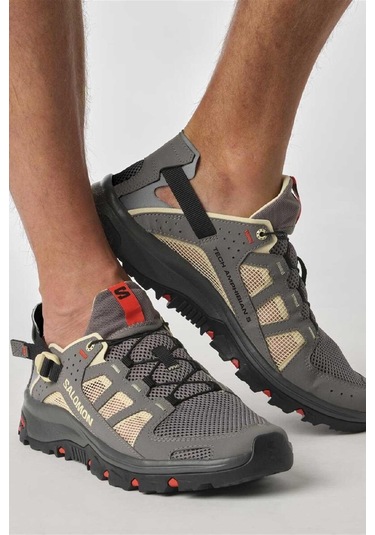 Salomon Techamphıbıan 5 Erkek Outdoor Ayakkabı L47114900-pewter/moth/fiery Red Bej - Gri - Kırmızı