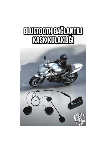 Kask Kulaklığı Motosiklet Intercom Interkom Dinleme Konuşma Özellikli Su Geçirmez 17921062