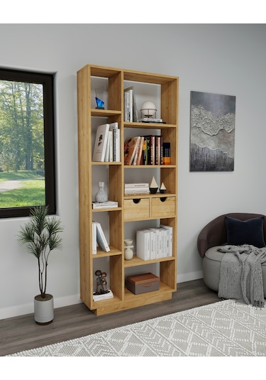 Arnetti Luma 10 Raflı Dolaplı Kitaplık Safirmeşe