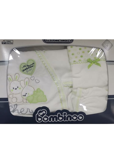 Bambinoo Yeşil 5li Hastane Çıkışı Pamuklu Yeşil