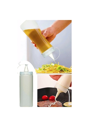 Titiz Şeffaf Plastik Sızdırmaz Kapaklı Fişek Sosluk 700 ML X 6'lı