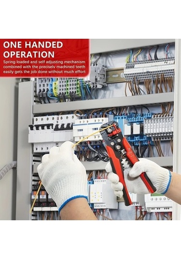 Fastbuy Yellow Otomatik Tel Soyma Pense - Ayarlanabilir Kabloyu Kesme Sıkma Profesyonel Elektrikçi Aleti