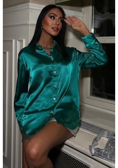 Premium Saten Gömlek 3438 Çok Renkli