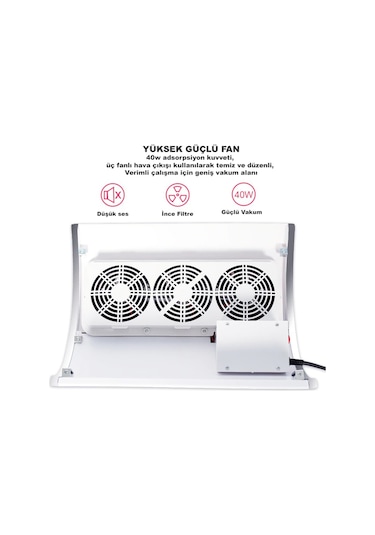 DailyTech 3 Fanlı Tırnak Toz Toplama Makinası
